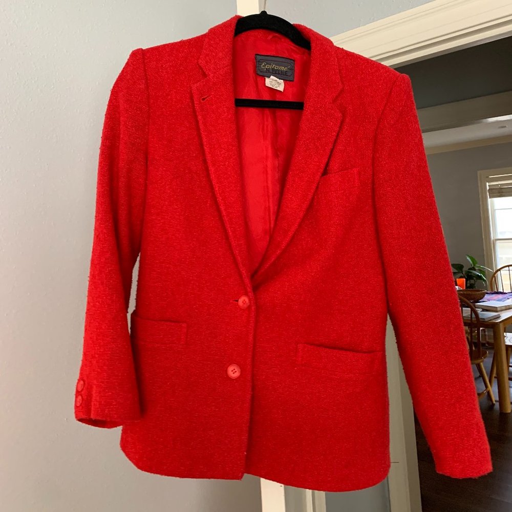 Bright Red Blazer